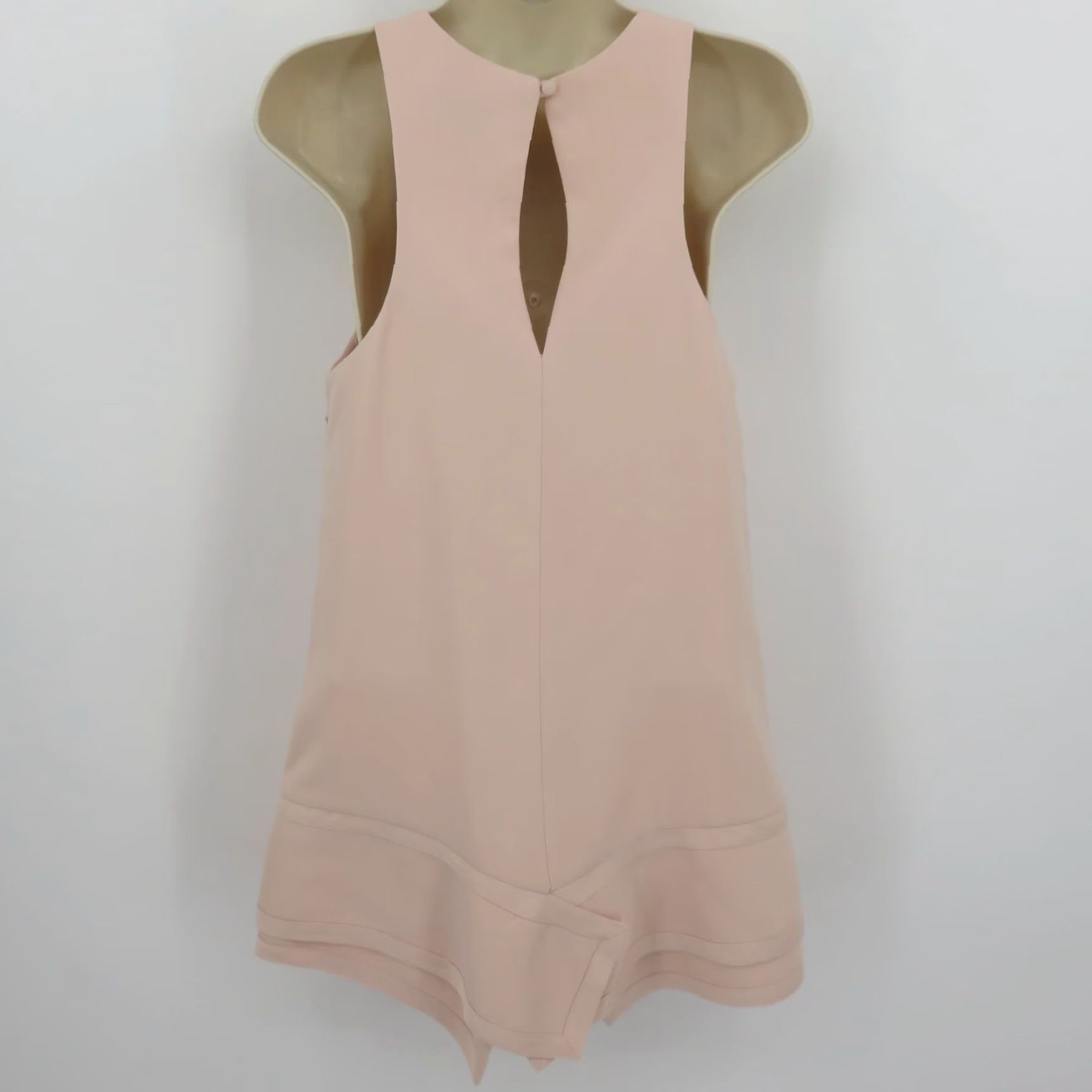 Vintage Finders Keepers Women Small Like Smoke Blush Pink Sleeveless Asymmetrical Dress Size S / US 4 / IT 40 - 5 Thumbnail