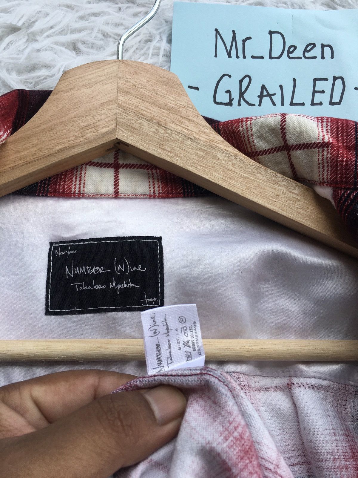 Number (N)ine Rare Number Nine Checkered Flannel Shirt Size US L / EU 52-54 / 3 - 15 Thumbnail