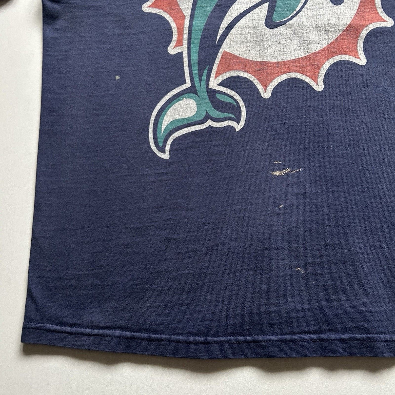 NFL × Pro Player × Vintage Vintage 90s Pro Player Miami Dolphins NFL T-Shirt Large Blue Size US L / EU 52-54 / 3 - 3 Thumbnail