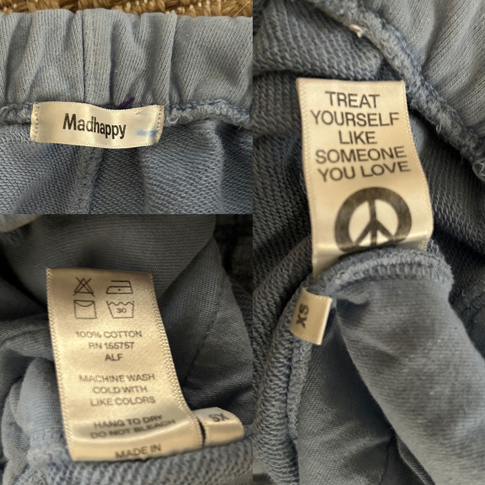 Madhappy Madhappy French Terry Sweatpants – Blue Pastel Logo XS Size 24" / US 00 / IT 34 - 6 Thumbnail