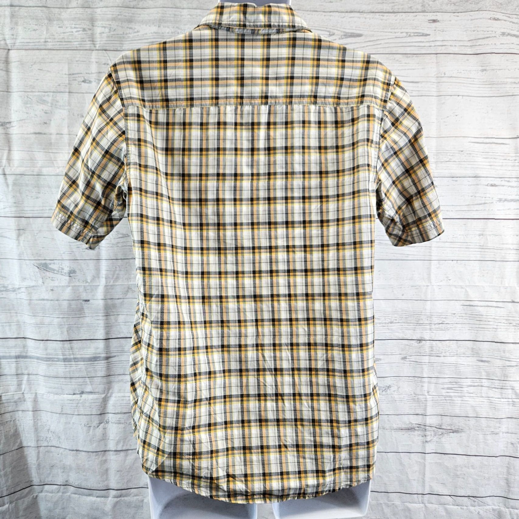 Royal Robbins Royal Robbins Button-Up Shirt Mens Medium Orange Gray Plaid Short Sleeve Nylon Multicolor Custom Size US M / EU 48-50 / 2 - 3 Thumbnail