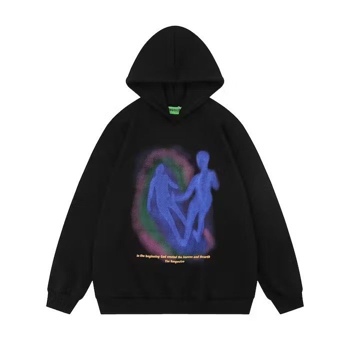Dancing People Graphic Black Hoodie