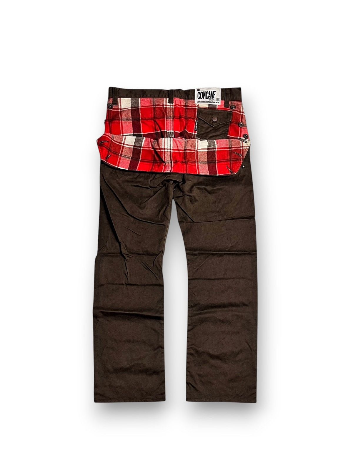 Japanese Brand Concave Attempt Multicolor Plaid Hip Pants Size US 34 / EU 50 - 1 Thumbnail