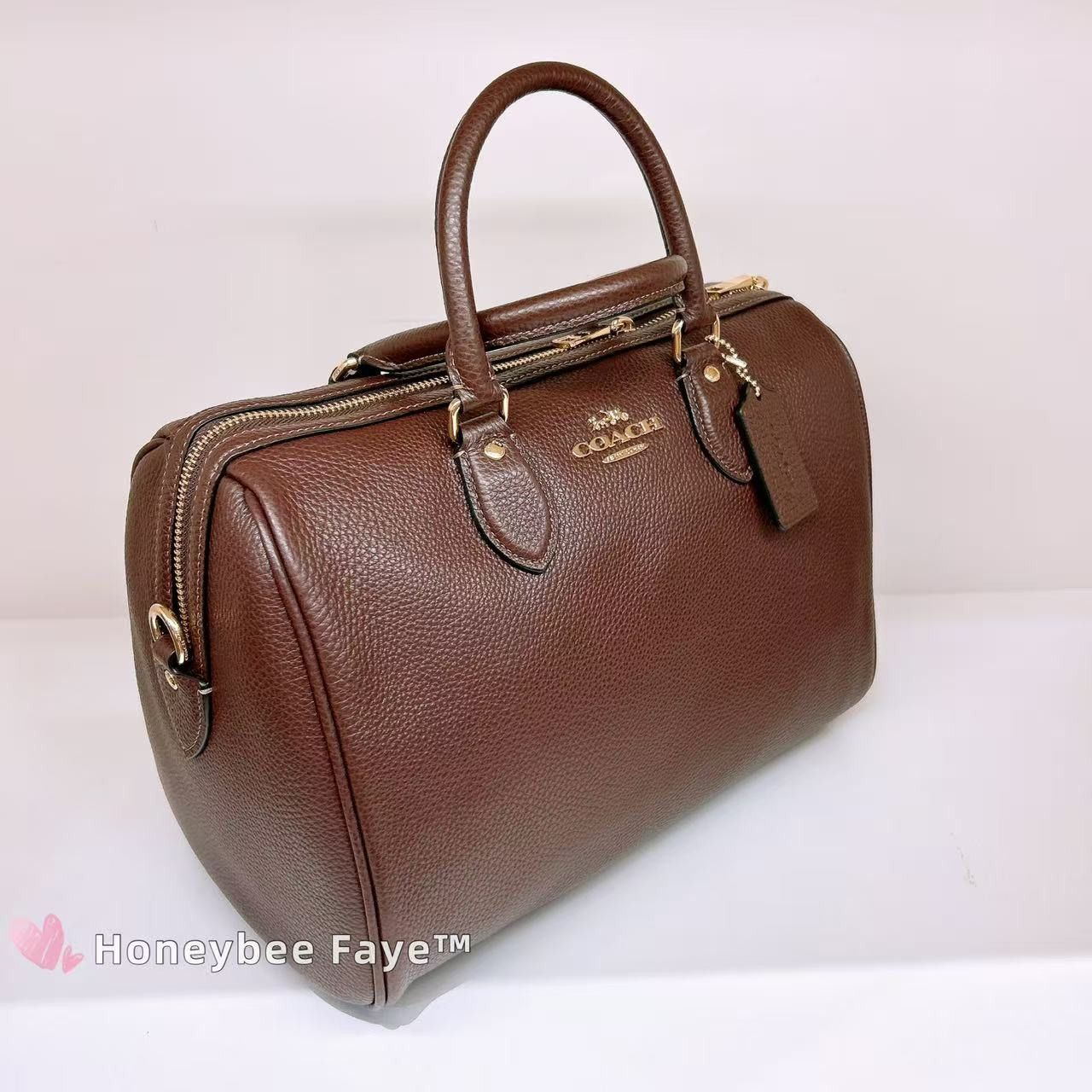 Coach Rowan Large Satchel Bag CES11 Gold/Maple Size ONE SIZE - 3 Thumbnail
