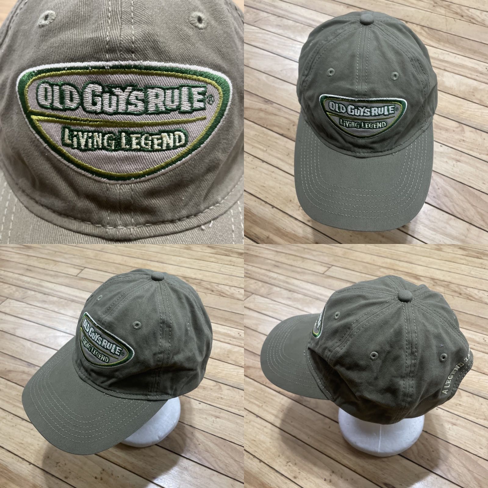 Vintage Old Guys Rule Living Legend Strapback Baseball Cap Green One Size Embroidered Mens Adjustable Casual Outdoor Canvas Cotton Cap EUC Size ONE SIZE - 9 Thumbnail
