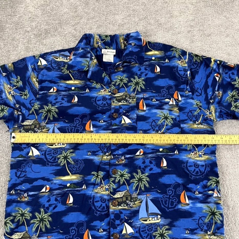 Disney VINTAGE Disney Hawaiian Shirt Men Medium Blue Floral Mickey Daffy Casual Summer Spring Fall Winter Size US M / EU 48-50 / 2 - 4 Thumbnail