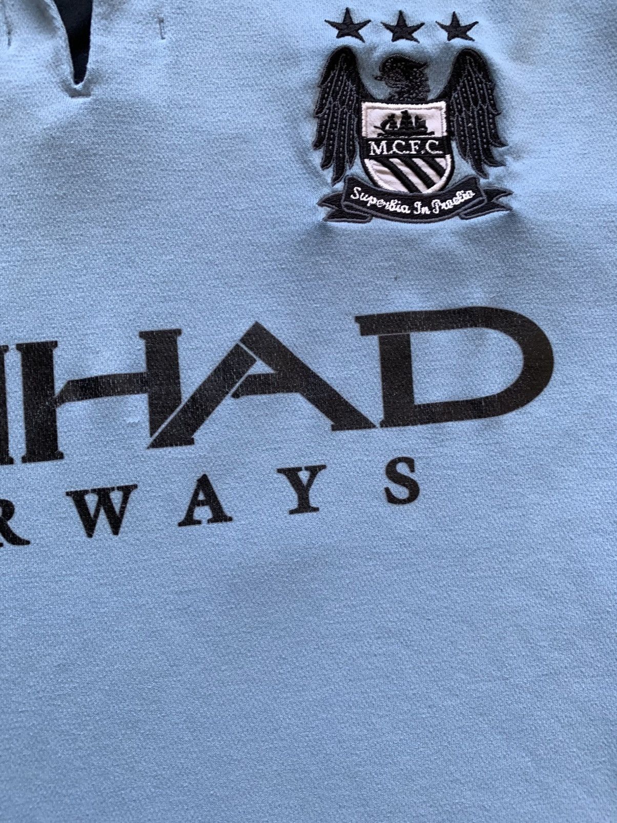 Umbro 🔥MANCHESTER CITY UMRO 2012/13 HOME JERSEY SINCLAIR UCL SHIRT Size US L / EU 52-54 / 3 - 12 Thumbnail