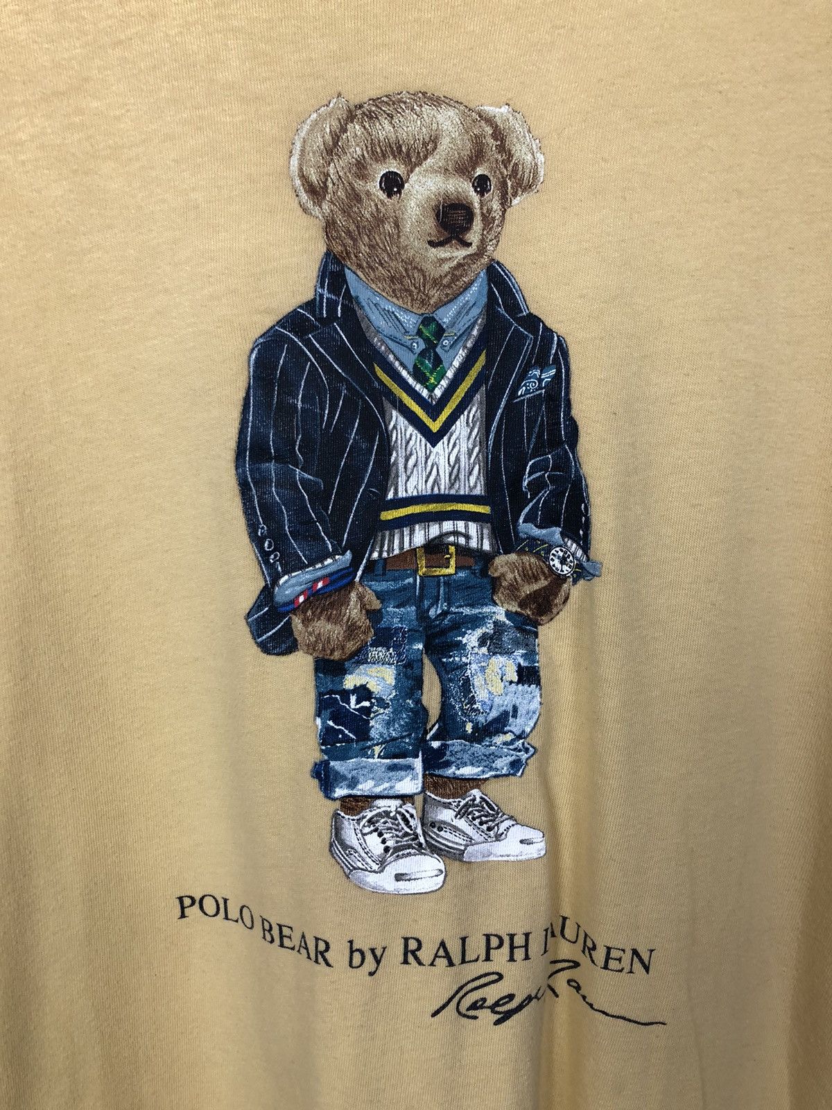 Other VNTG RARE POLO RL BEAR T shirt big logo Ralph lauren Size US XL / EU 56 / 4 - 2 Thumbnail