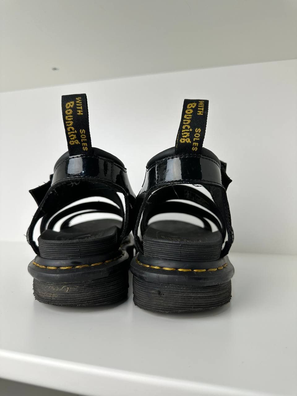 Dr. Martens Dr. Martens Blaire Black Leather Platform Sandals Size US 6 / IT 36 - 3 Thumbnail