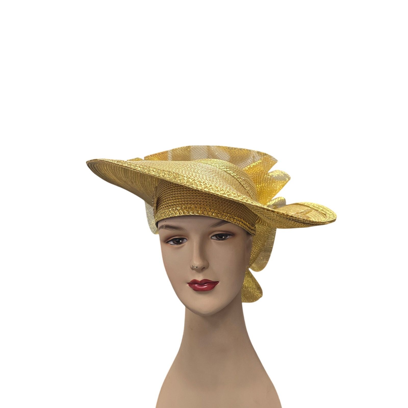 Other Gold Avant Garde Couture Hat, 22 inches Size ONE SIZE - 5 Thumbnail