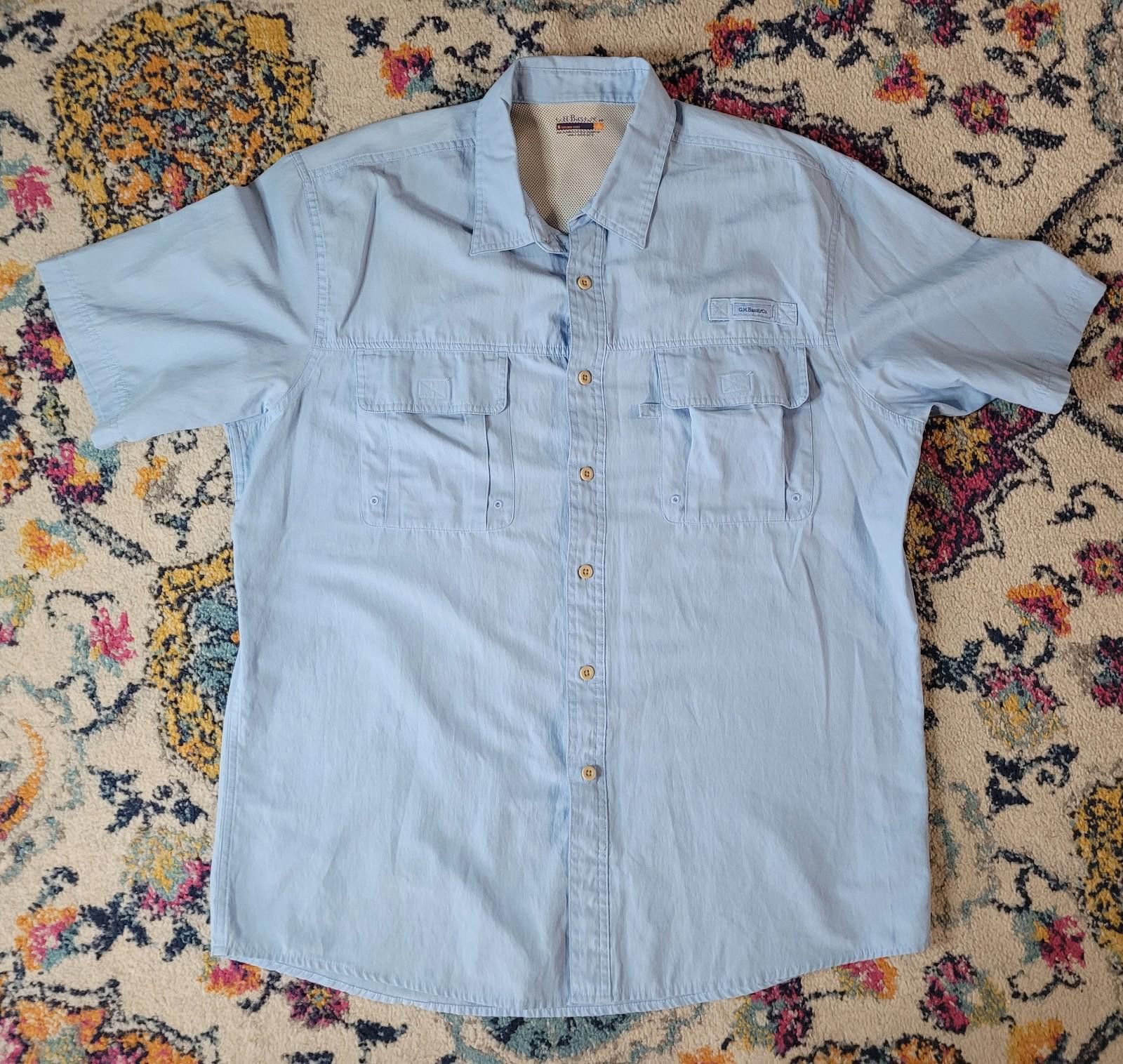 G.H. Bass & Co. G.H.Bass & Co Mens XL Explorer Series Button Down Shirt fish Size US XL / EU 56 / 4 - 1 Thumbnail