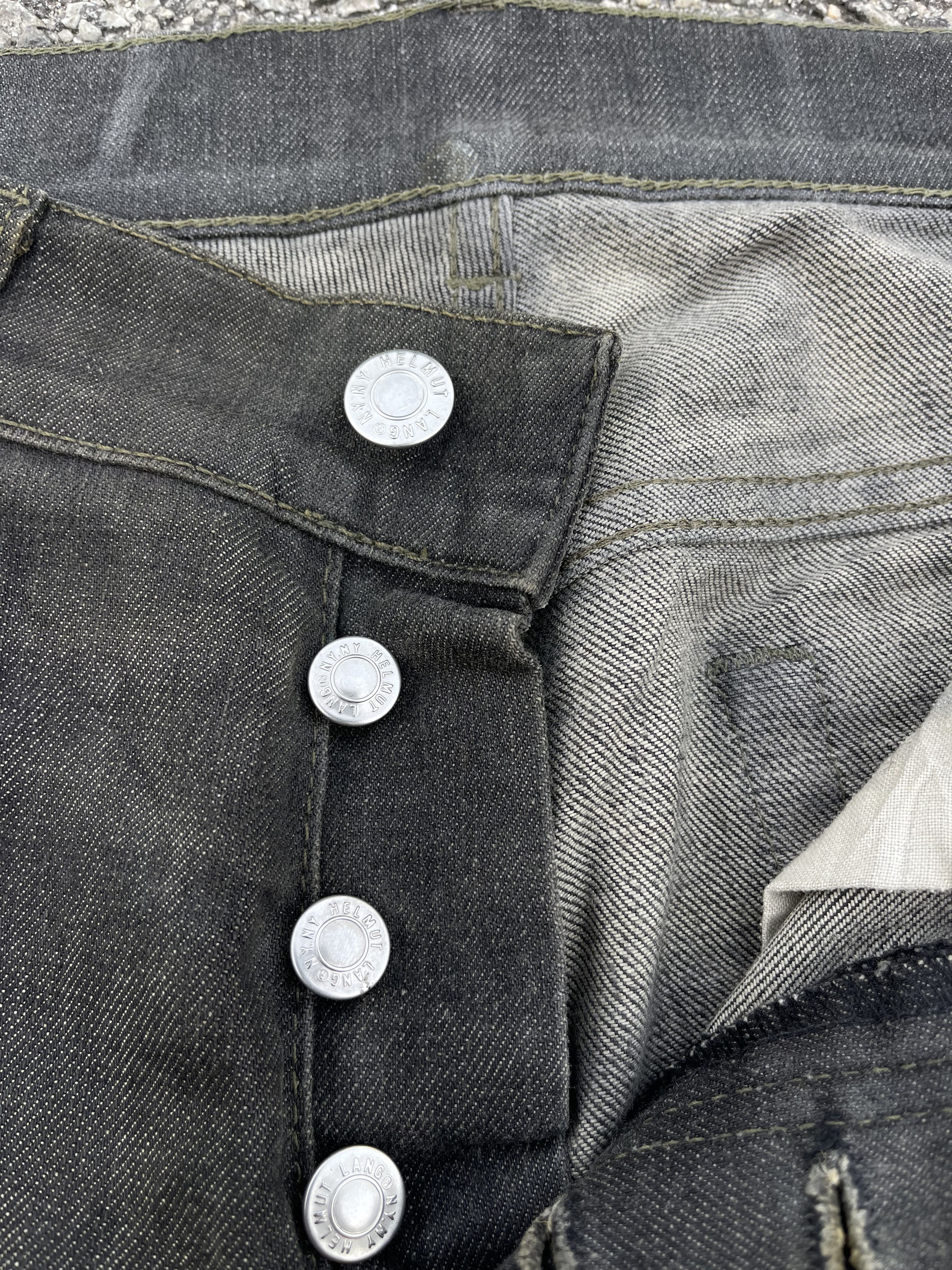 Helmut Lang × Vintage Vtg 90s Helmut Lang Black Dirt Low Waist Contour Fit Size US 31 - 7 Thumbnail