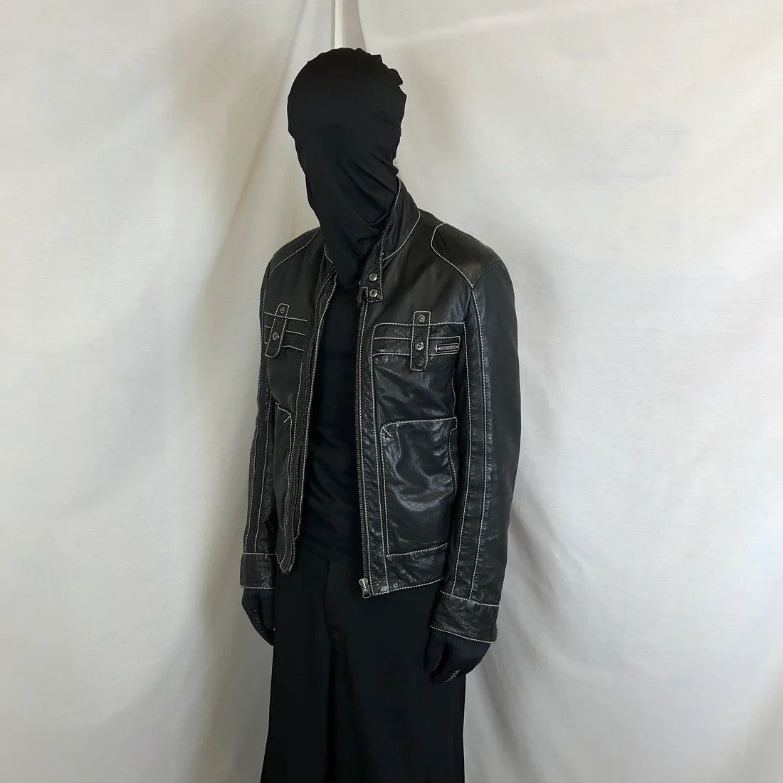 Dirk Bikkembergs Dirk Bikkembergs Contrast Stitch Sheep Leather Jacket Size US S / EU 44-46 / 1 - 2 Thumbnail