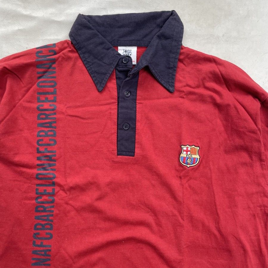 Vintage FCB Barcelona longsleeve rugby polo shirt official barca Size US L / EU 52-54 / 3 - 2 Thumbnail