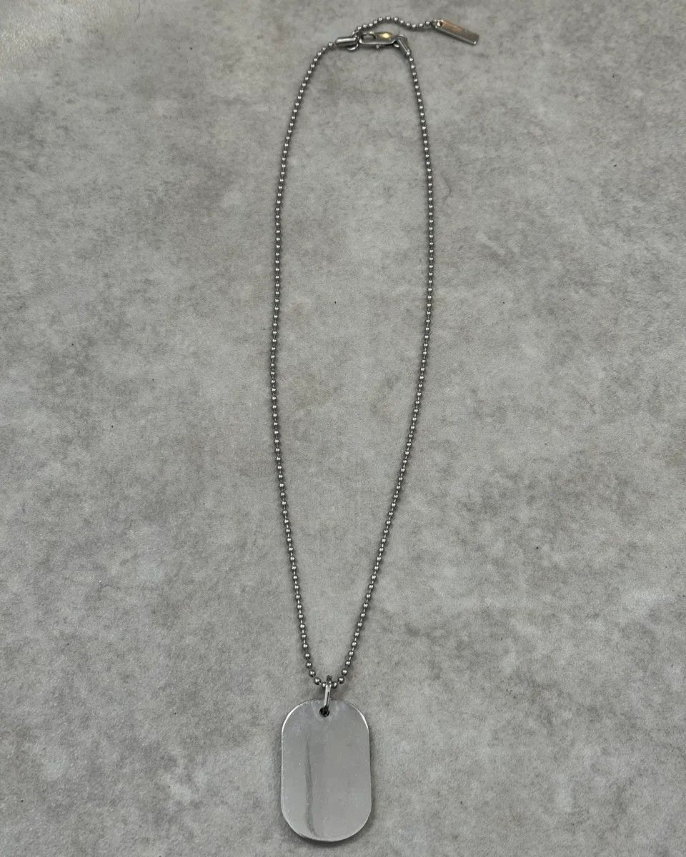 Dolce & Gabbana Dolce & Gabbana Double Black Leather & Silver Dogtag Necklace Size ONE SIZE - 5 Thumbnail
