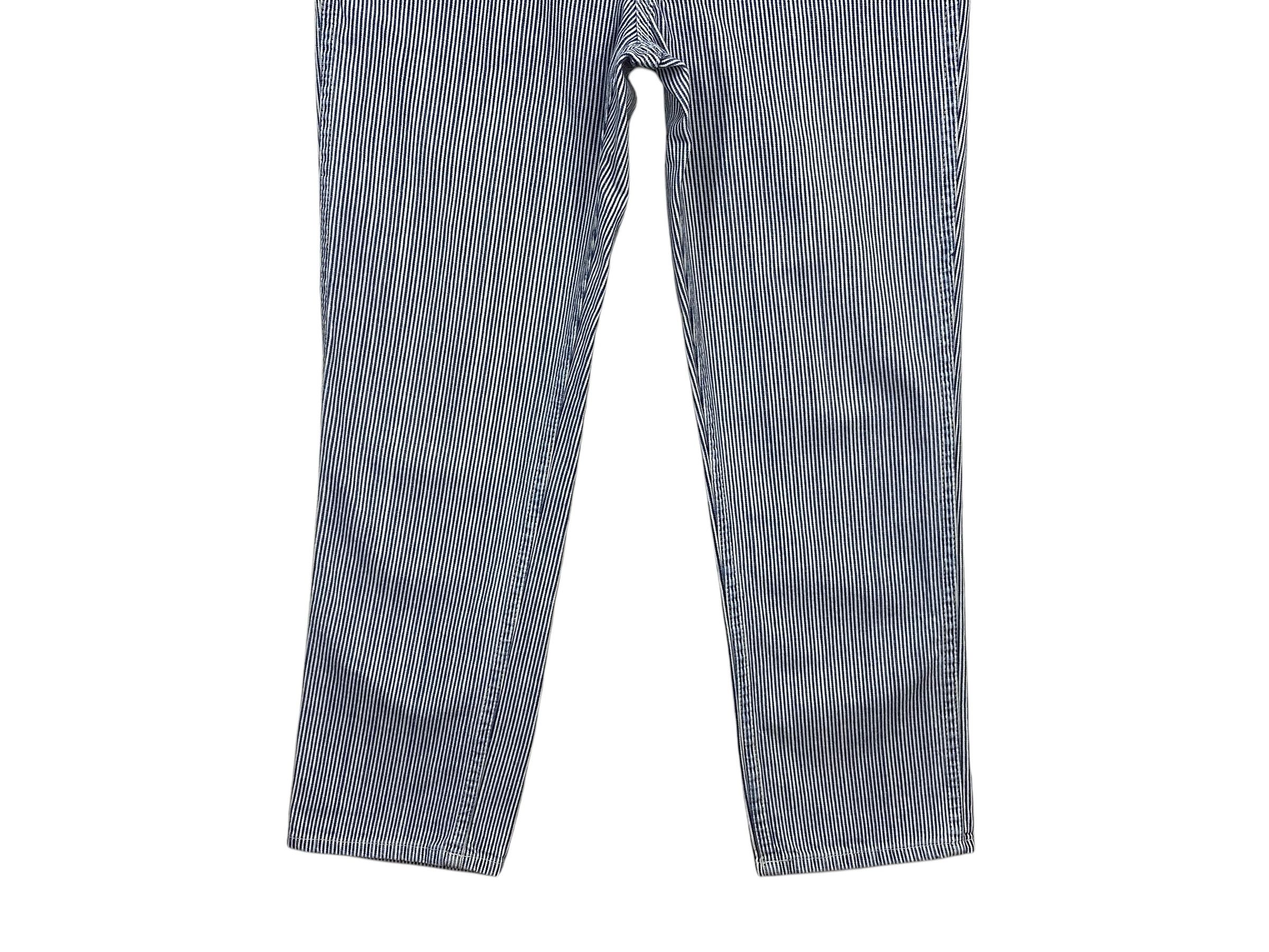 Japanese Brand × Lee Lee Stripes Denim Bib Overalls Hickory Workwear Size US 33 - 5 Thumbnail