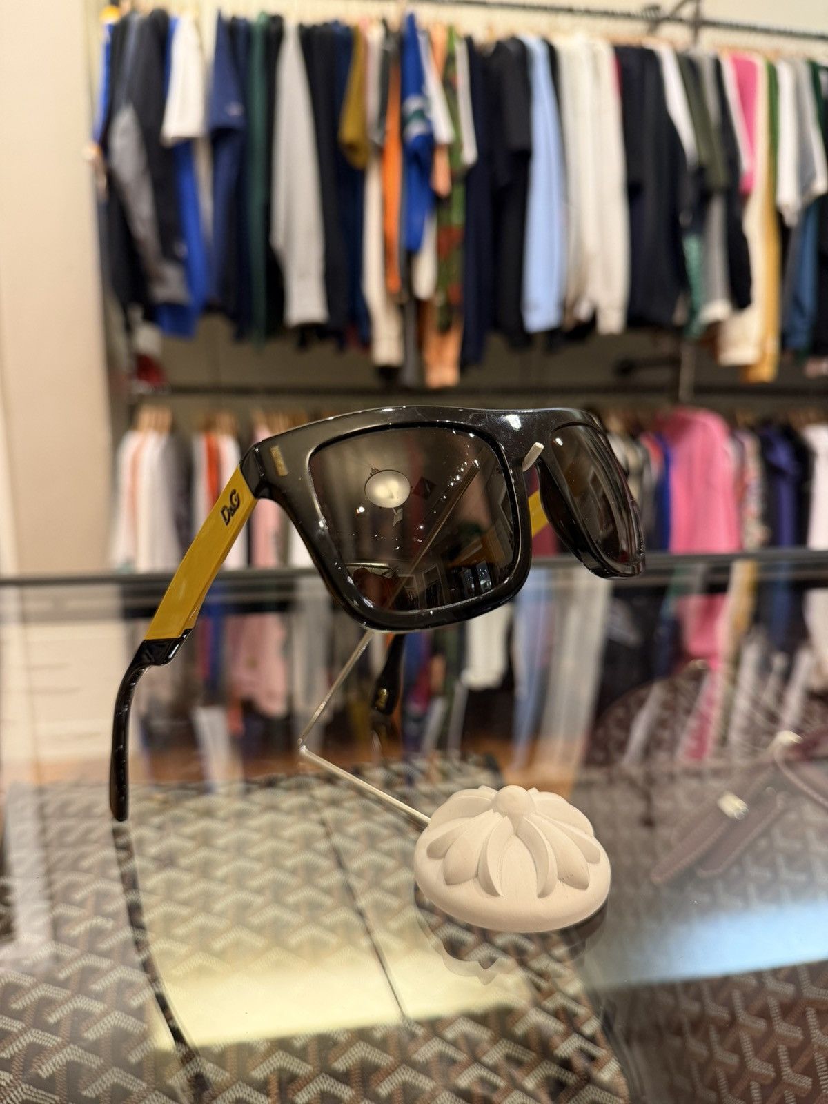 Dolce & Gabbana Dolce & Gabbana Sunglasses Black / Yellow Size ONE SIZE - 1 Thumbnail