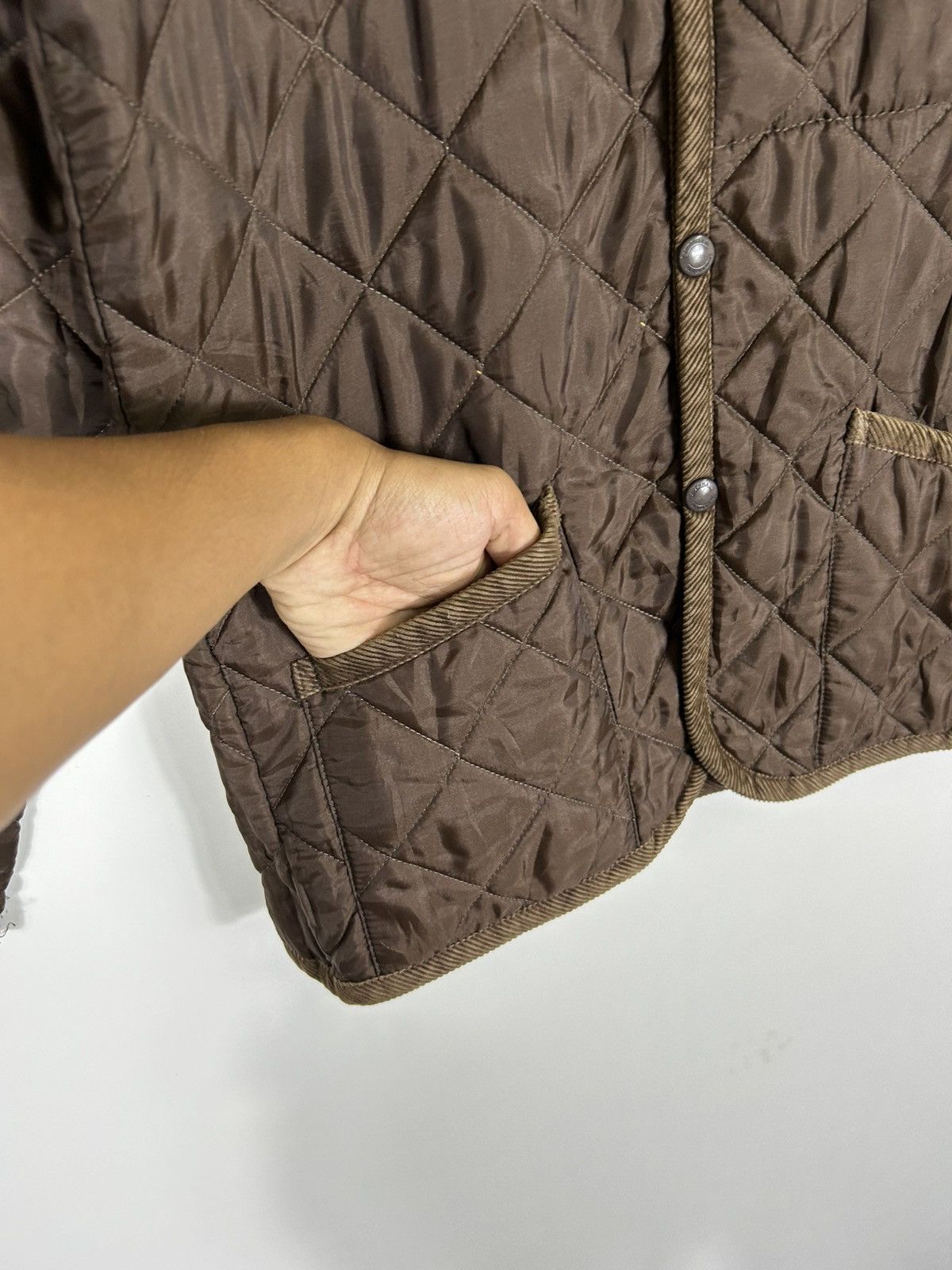 Lavenham 🔥Lavenham Suffolk Hooded Snap Button Quilted Jacket Size XS / US 0-2 / IT 36-38 - 6 Thumbnail