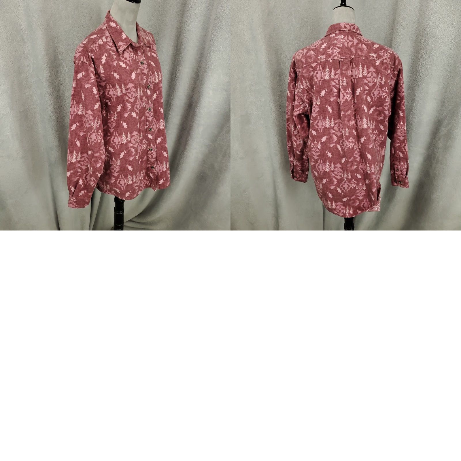 Vintage Cabela's Chamois Shirt Womens L Pink Red Geometric Southwestern Button-Up Shirt Manuf 100% Cotton Flannel Geometric Aztec Western Southwest Tunic Size L / US 10 / IT 46 - 8 Thumbnail