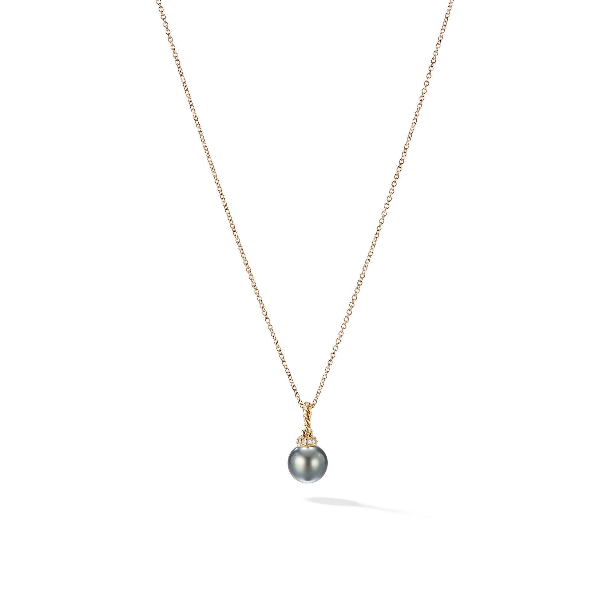 David Yurman o1w1db10325 Necklace in 18K Gold with Pearl & Pave Diamonds Size ONE SIZE - 1 Thumbnail