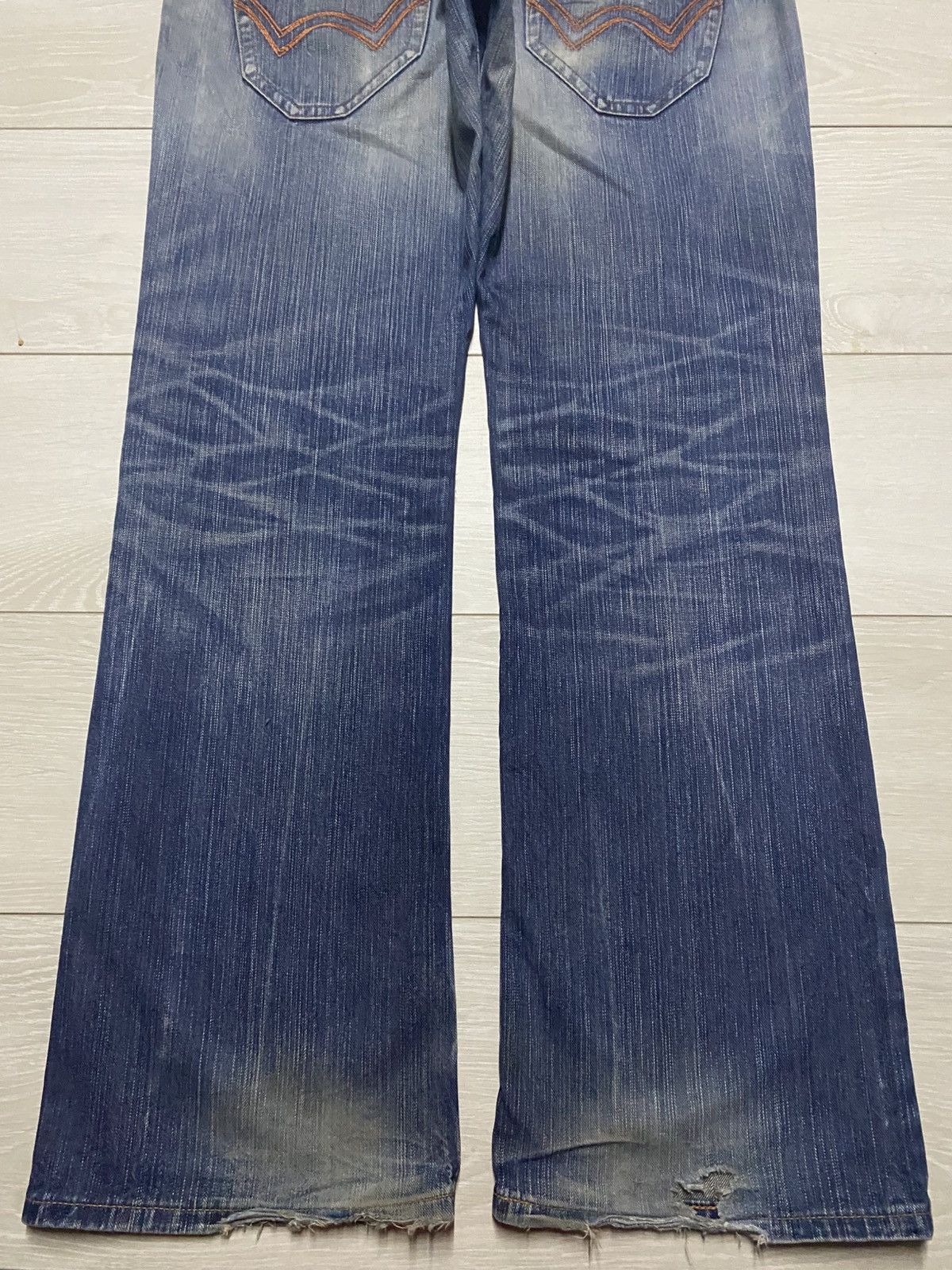 Junya Watanabe Vintage Edwin XV Buckle Back Wide Leg Baggy Bootcut Jeans Size US 36 / EU 52 - 6 Thumbnail