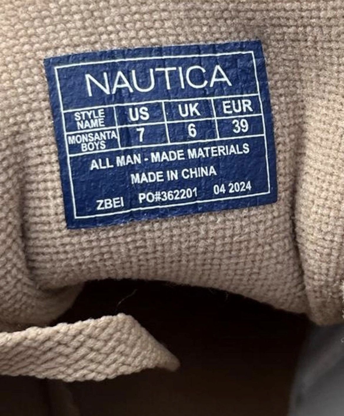 Nautica Y2K Deadstock Nautica Beige Tan Low-Top Sneakers Gum Sole Size US 7 / EU 40 - 8 Thumbnail