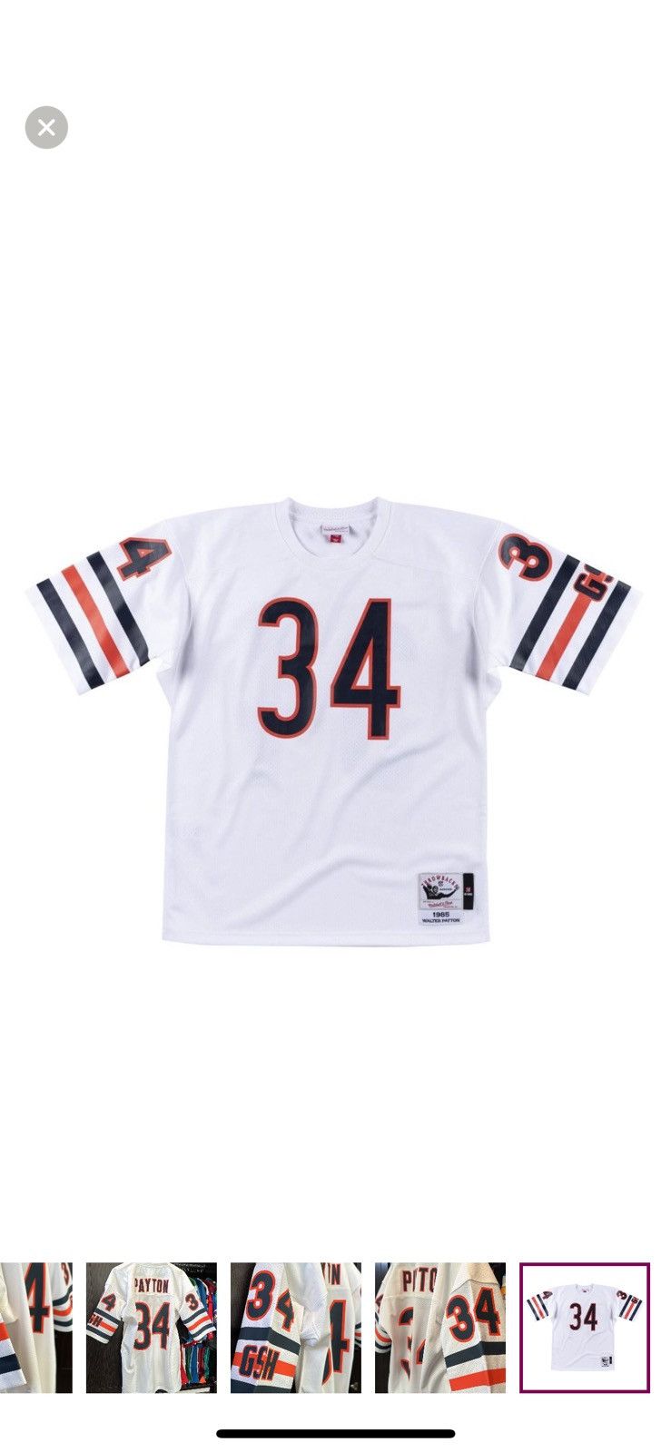 Mitchell & Ness Chicago Bears Away Vintage Walter Peyton Jersey Size US L / EU 52-54 / 3 - 12 Thumbnail