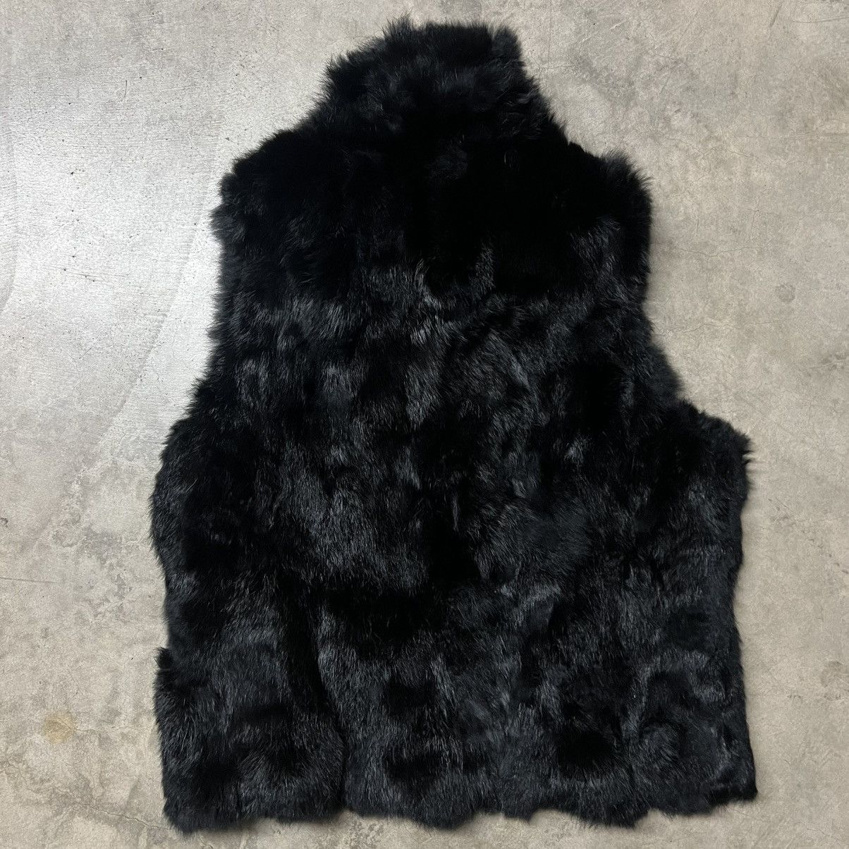 Lip Service × Tripp NYC × Vintage Vintage Y2K Jennyfer. J Black Goth/Grunge Rabbit Fur Vest Size L / US 10 / IT 46 - 4 Thumbnail