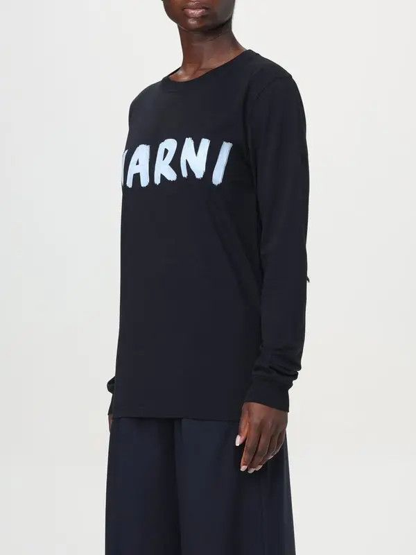 Marni o1w1db11125 Logo Print T-Shirt in Black Size XL / US 12-14 / IT 48-50 - 3 Thumbnail