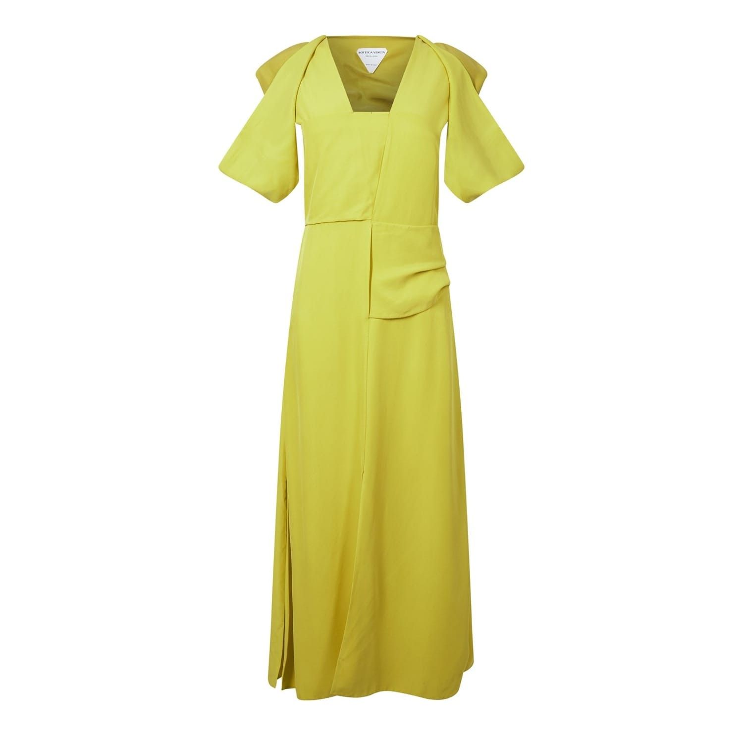 Bottega Veneta Bottega Veneta V-Neck Maxi Slip Dress in Yellow Size XS / US 0-2 / IT 36-38 - 1 Thumbnail