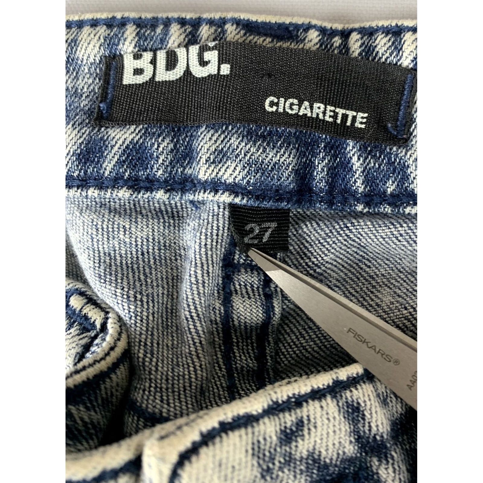 Bdg BDG Jeans Womens 27 Blue Acid WASH Skinny Ankle Cigarette Denim 27X33 Size 27" / US 4 / IT 40 - 4 Thumbnail