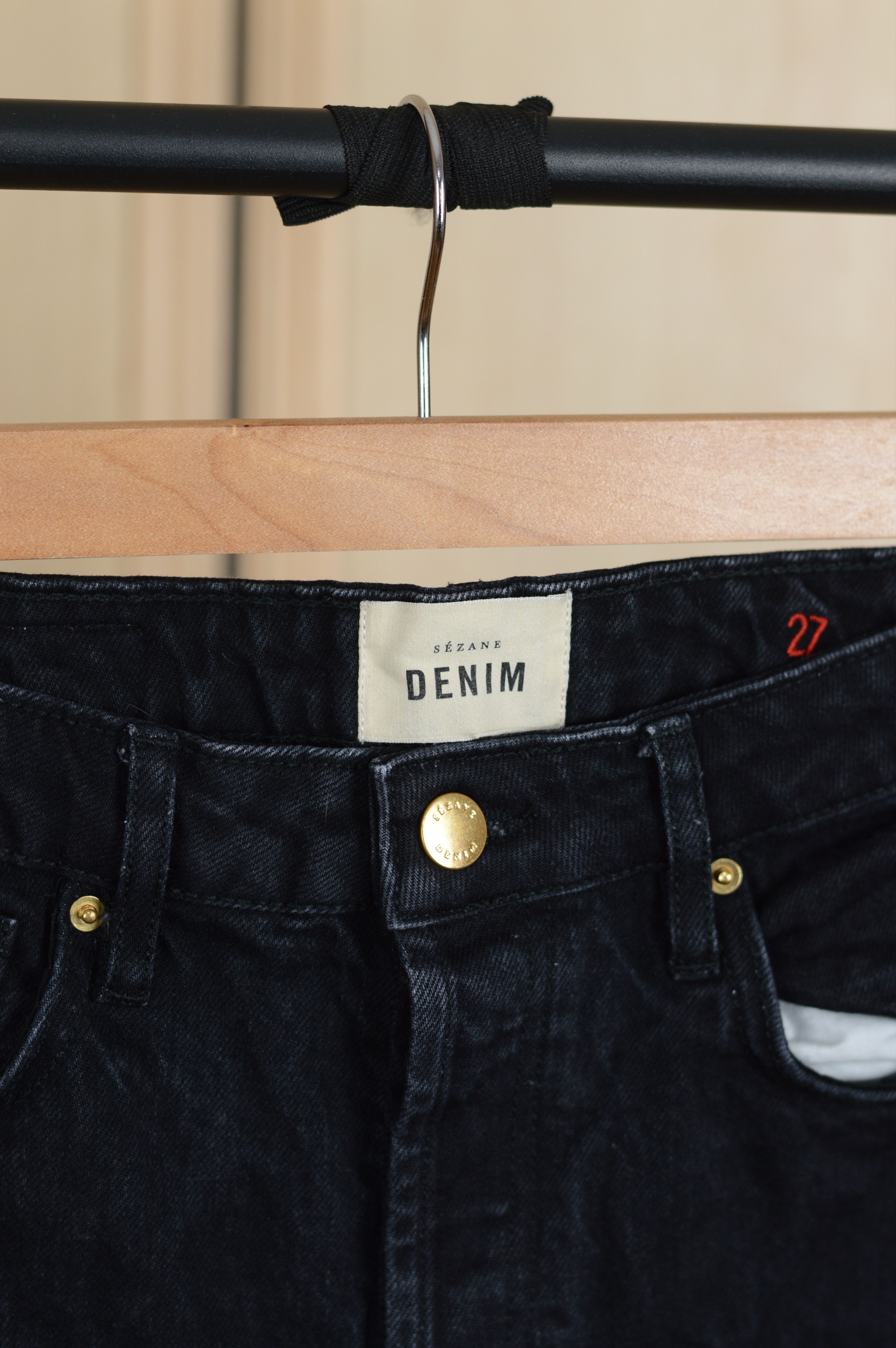 Sezane Sezane Denim Black Smoky Jeans Size 27" / US 4 / IT 40 - 3 Thumbnail
