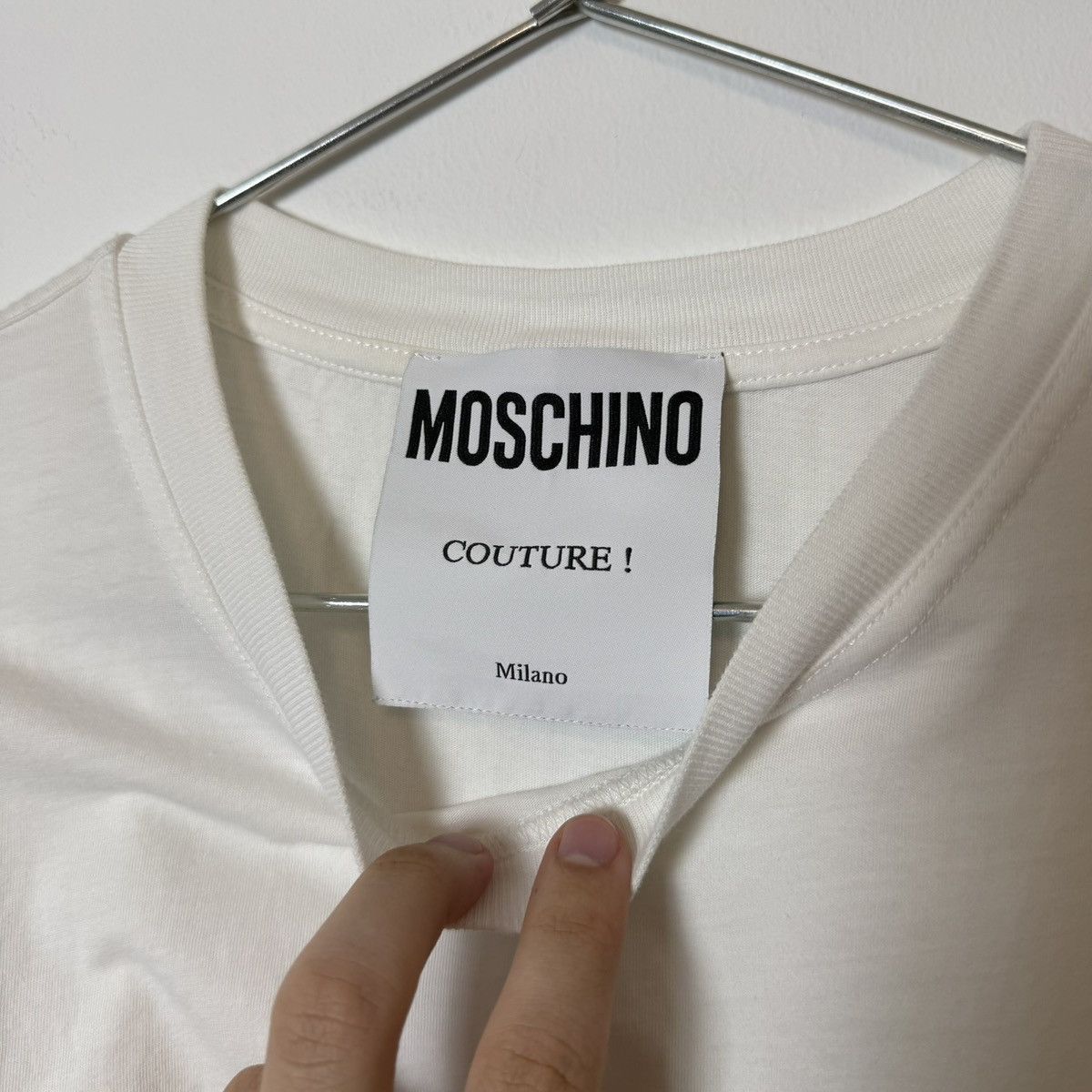 Moschino Moschino Couture Multicolor Logo Tee White Size US L / EU 52-54 / 3 - 4 Thumbnail