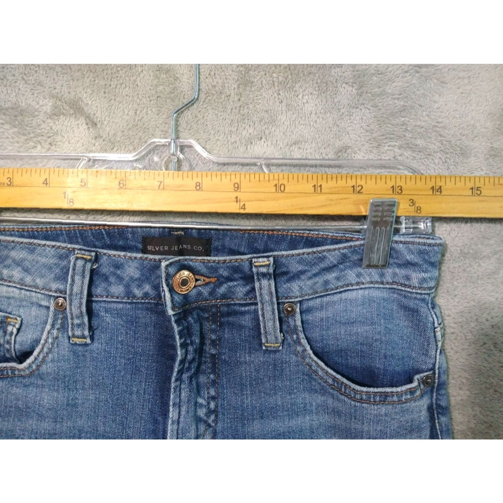 Silver Jeans Co. VINTAGE Silver Jeans Co. Jeans - Denim Skinny - 27x29 - Blue - Mid Rise Stretch - 5 Pocket - Women Size 27" / US 4 / IT 40 - 3 Thumbnail