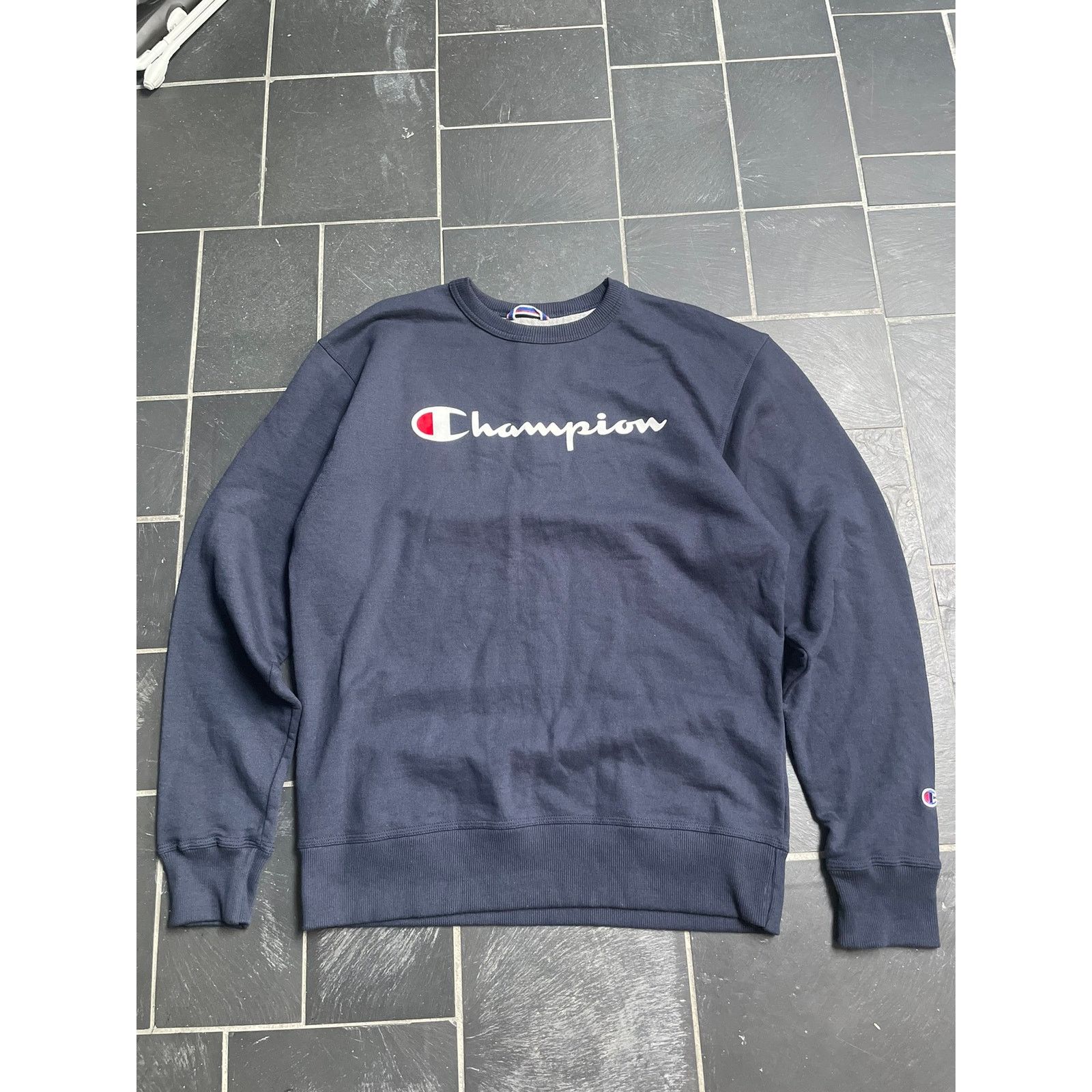 Champion Champion Logo Navy Sweater Mens Size US M / EU 48-50 / 2 - 1 Thumbnail