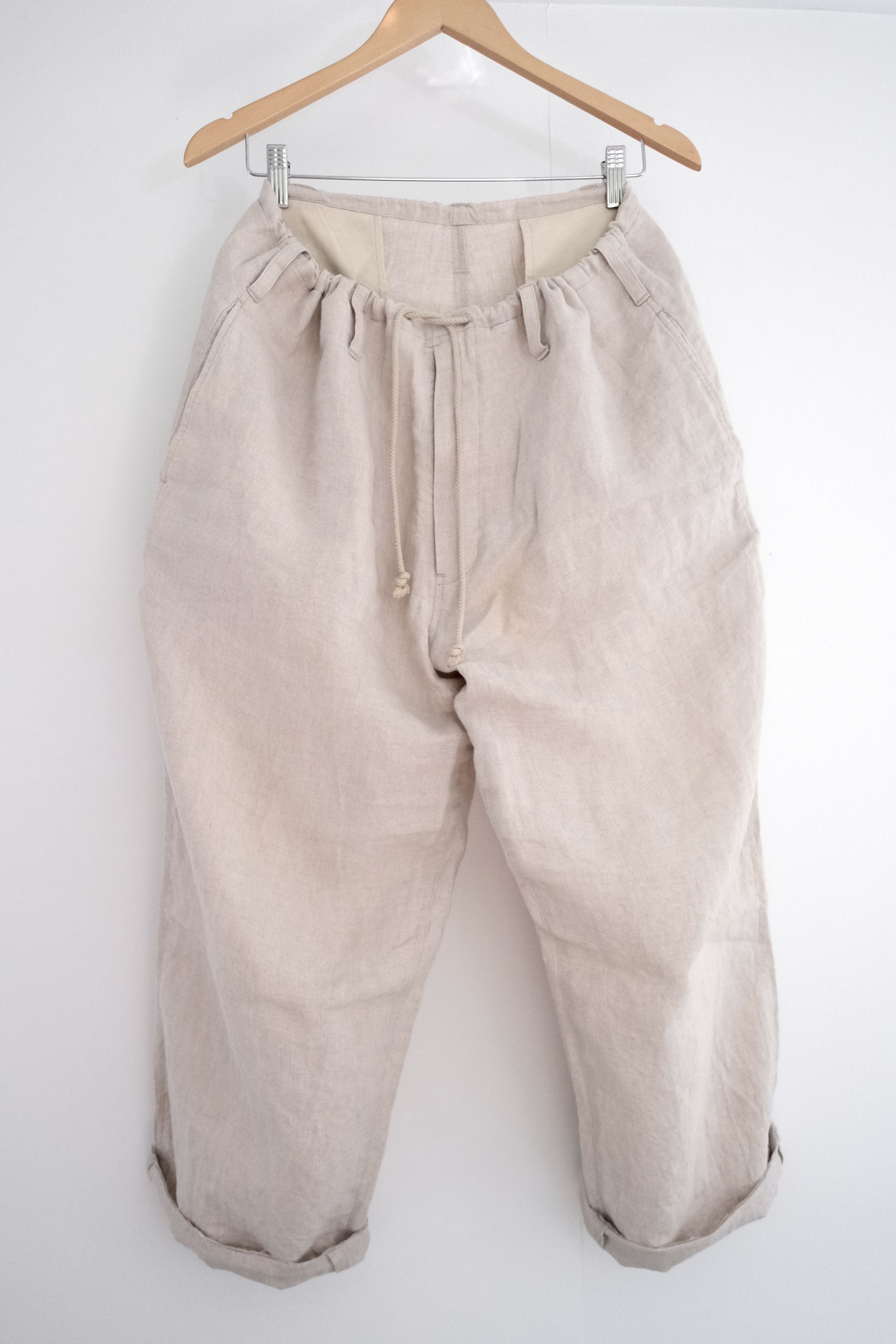 Yohji Yamamoto SS18 Linen Wide Drawstring Easy Pants | Grailed