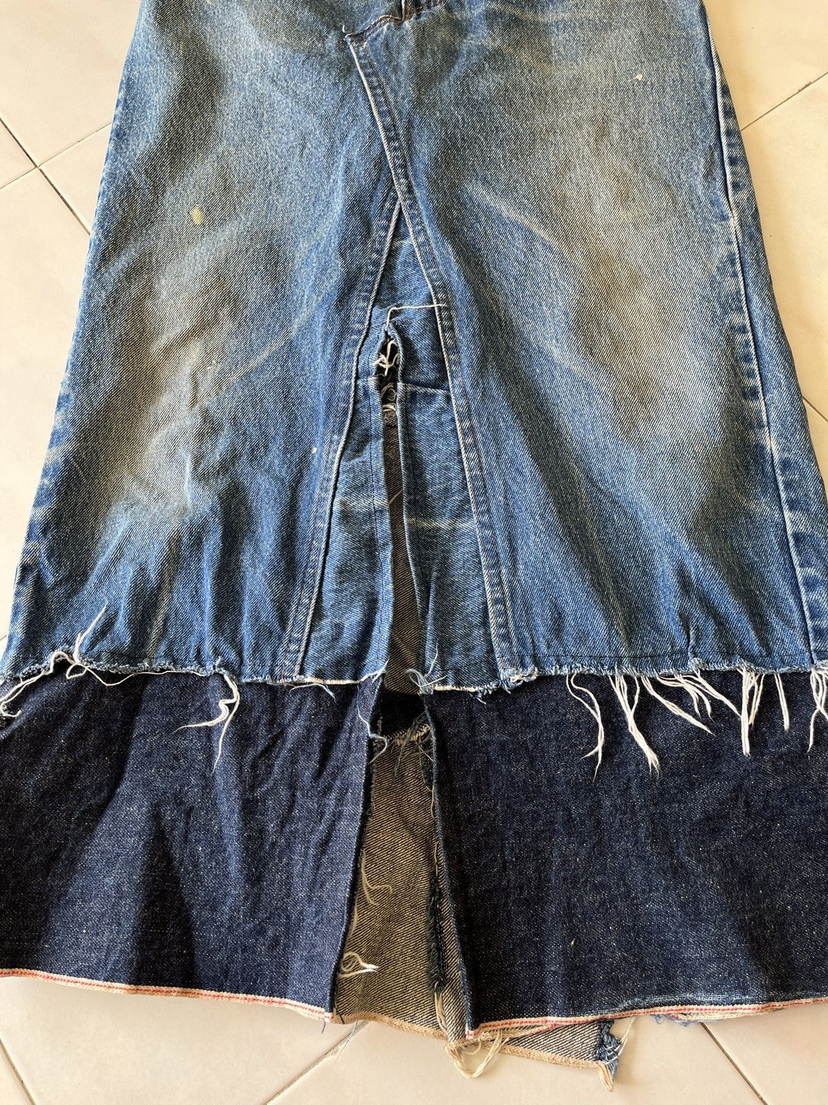 Levi's Reconstructed Vintage 80’s Levis Orange Tab Skirt Size 28" / US 6 / IT 42 - 4 Thumbnail