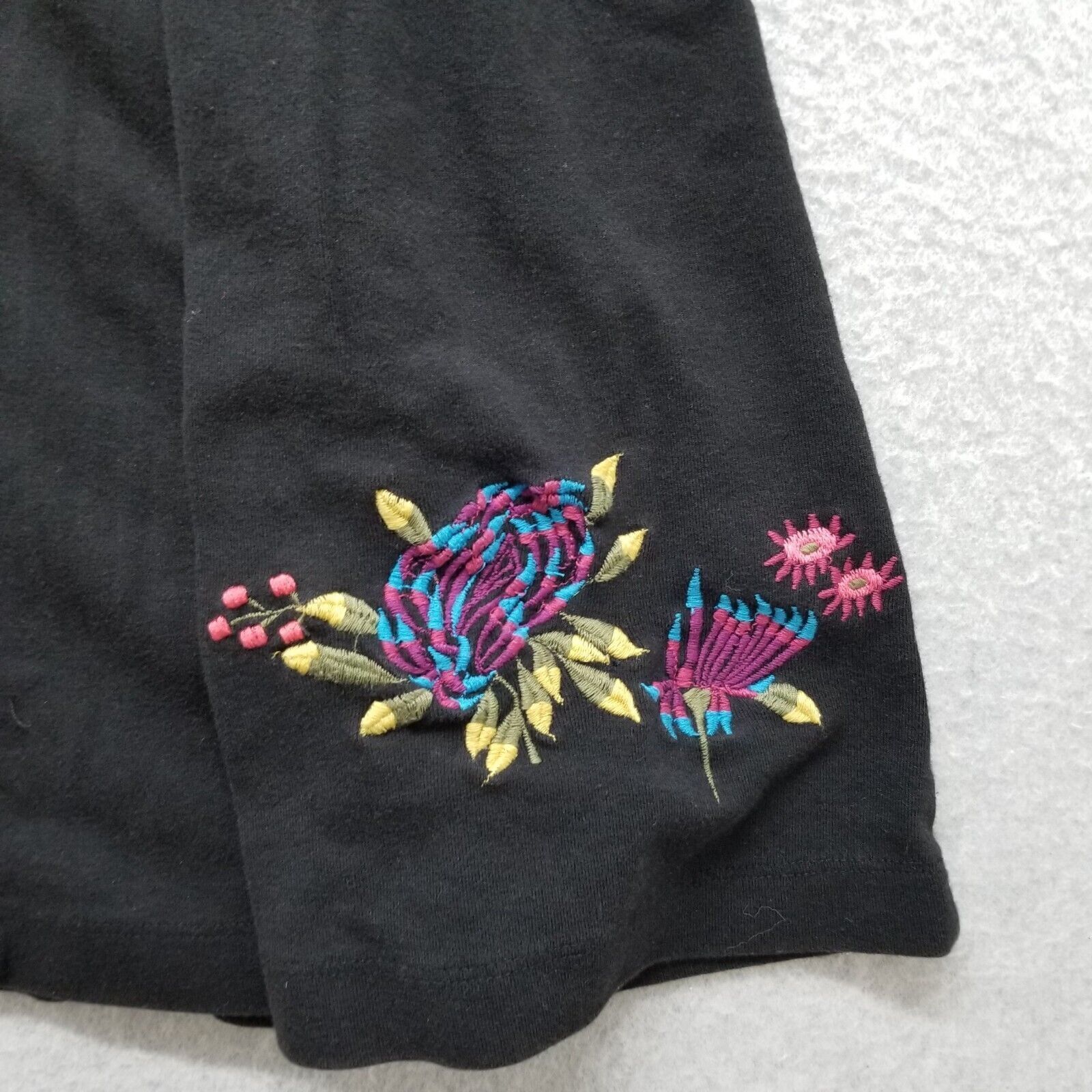 J. Peterman J Peterman Dress Womens Small Black Embroidered Floral Long Size S / US 4 / IT 40 - 2 Thumbnail