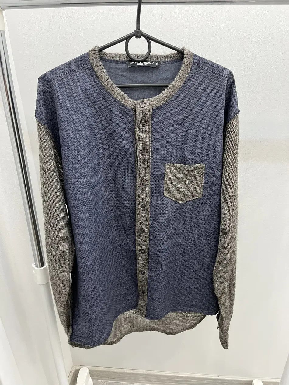 Dolce & Gabbana Dolce & Gabbana Button Up Mohair/Cotton Shirt Size US M / EU 48-50 / 2 - 1 Thumbnail