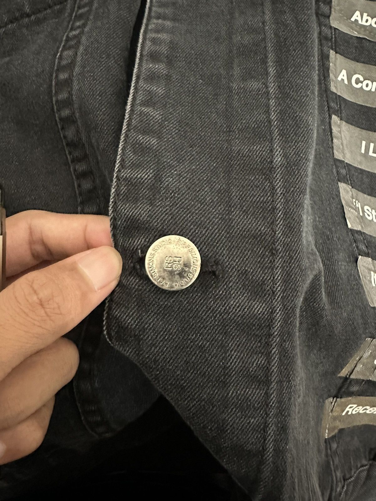Raf Simons Raf Simons x Peter Saville SS18 Oversize Denim Jacket Black Size US S / EU 44-46 / 1 - 13 Thumbnail