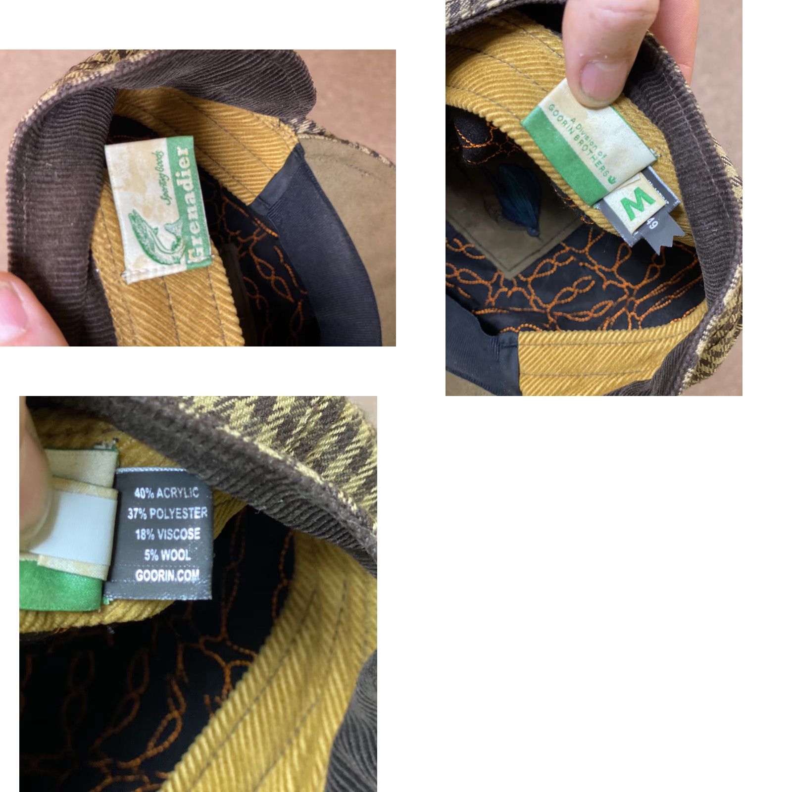 Goorin Bros. Goorin Bros Grenadier Mens M Brown Cabbie Cap Newsboy Plaid Fishing Sportin Cap Mens Brown Newsboy Cap Size ONE SIZE - 8 Thumbnail
