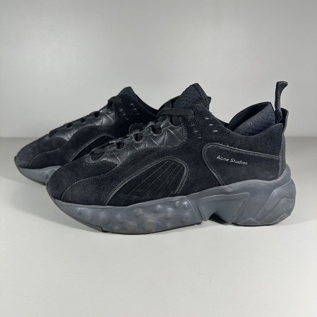 Acne Studios Acne Studios Rockaway Manhattan Chunky Black Suede Sneakers Size US 11 / IT 41 - 1 Thumbnail