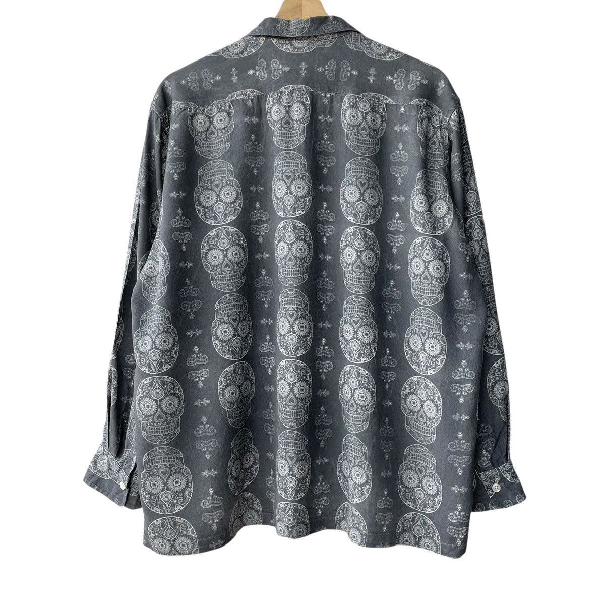 Japanese Brand Fuva Anarchy Product By Spinns Japan Skull Rayon Shirt Size US L / EU 52-54 / 3 - 2 Thumbnail