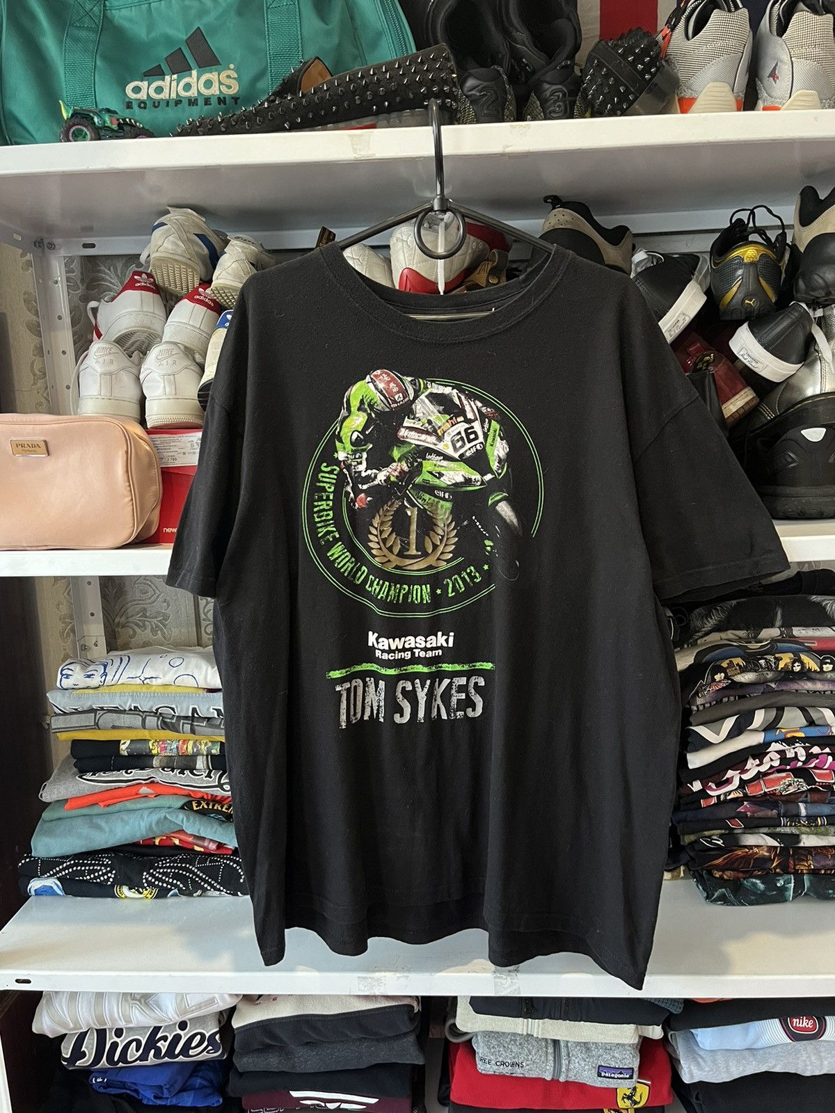Vintage Vintage Kawasaki Moto tee Tom Sykes size XL logo Size US XL / EU 56 / 4 - 1 Thumbnail