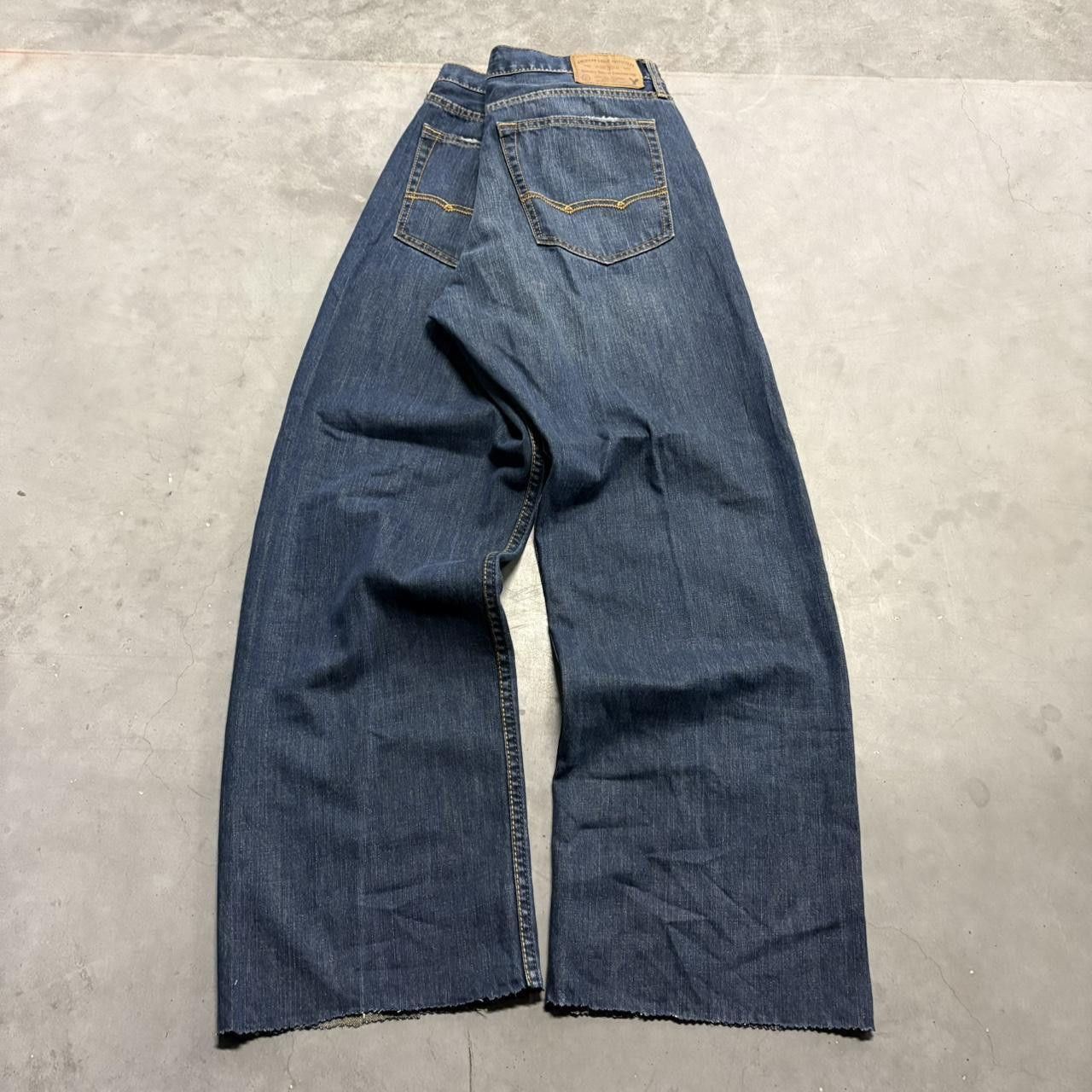 Vintage Crazy Vintage Y2K/2000s Super Baggy Loose Wideleg Dark Wash American Eagle Denim Jeans! Size US 36 / EU 52 - 6 Thumbnail