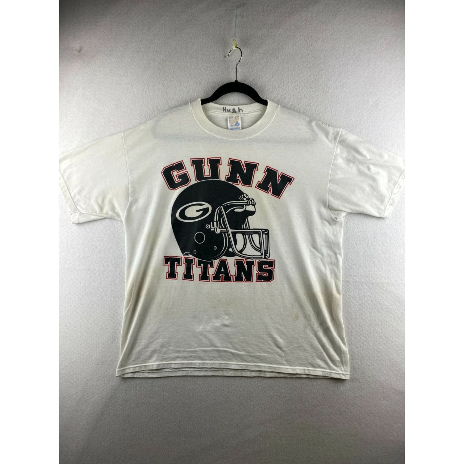 Jerzees VINTAGE Jerzees Shirt Mens XL USA Made Gunn Titans Football White Size US XL / EU 56 / 4 - 2 Thumbnail
