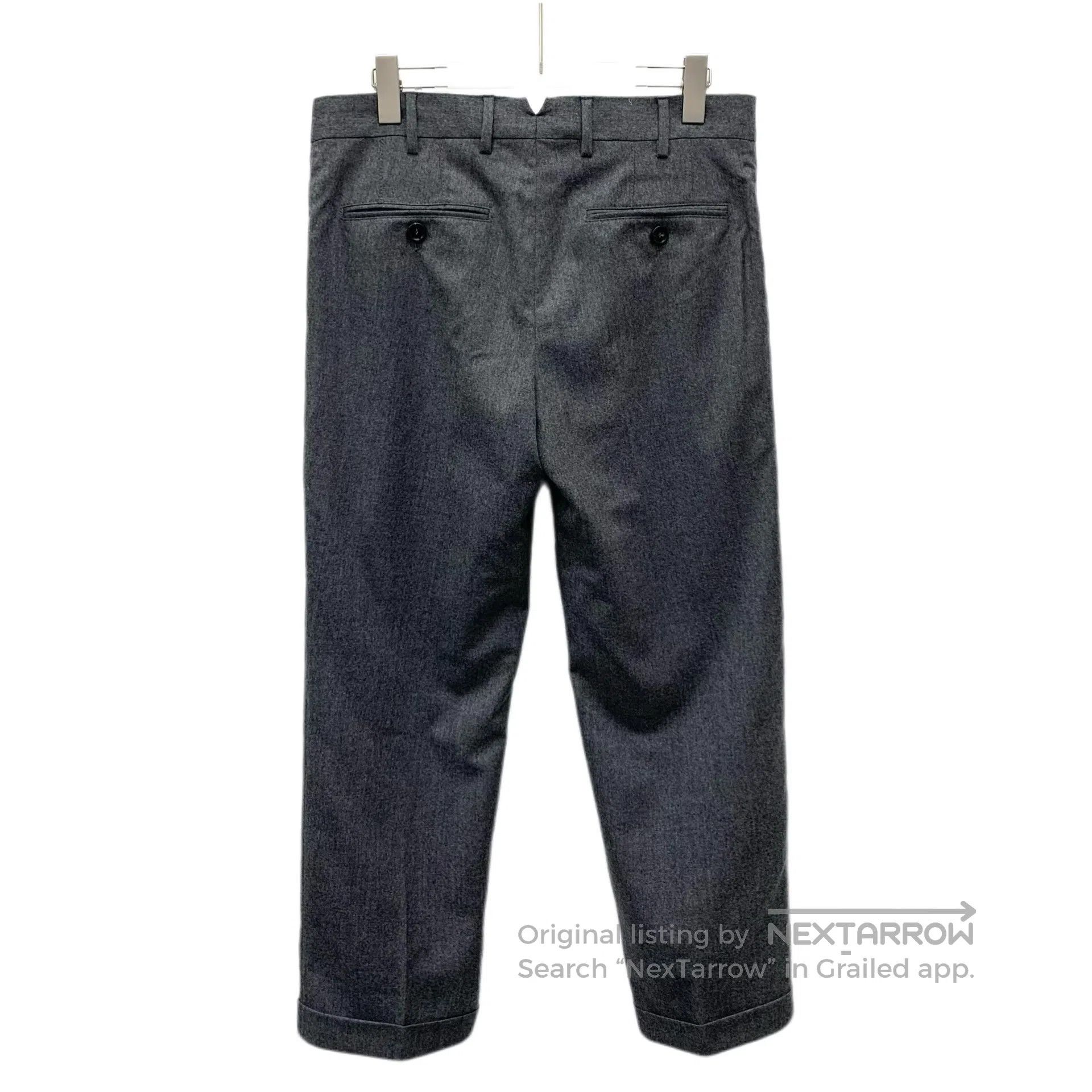 Brunello Cucinelli Brunello Cucinelli Charcoal Grey Wool Casual Trousers| Size US 30 / EU 46 - 2 Thumbnail