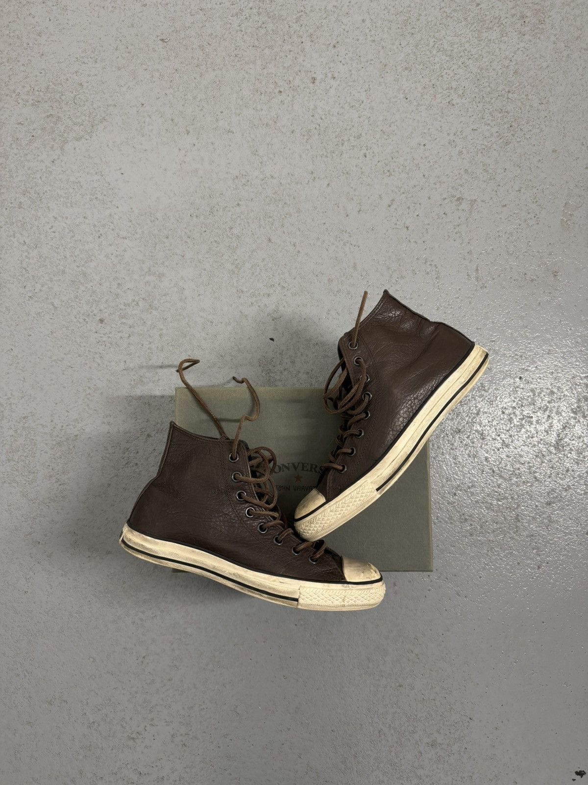 Converse × John Varvatos John Varvatos x Converse Leather Laces Sneakers With Box Size US 8.5 / EU 41-42 - 2 Thumbnail