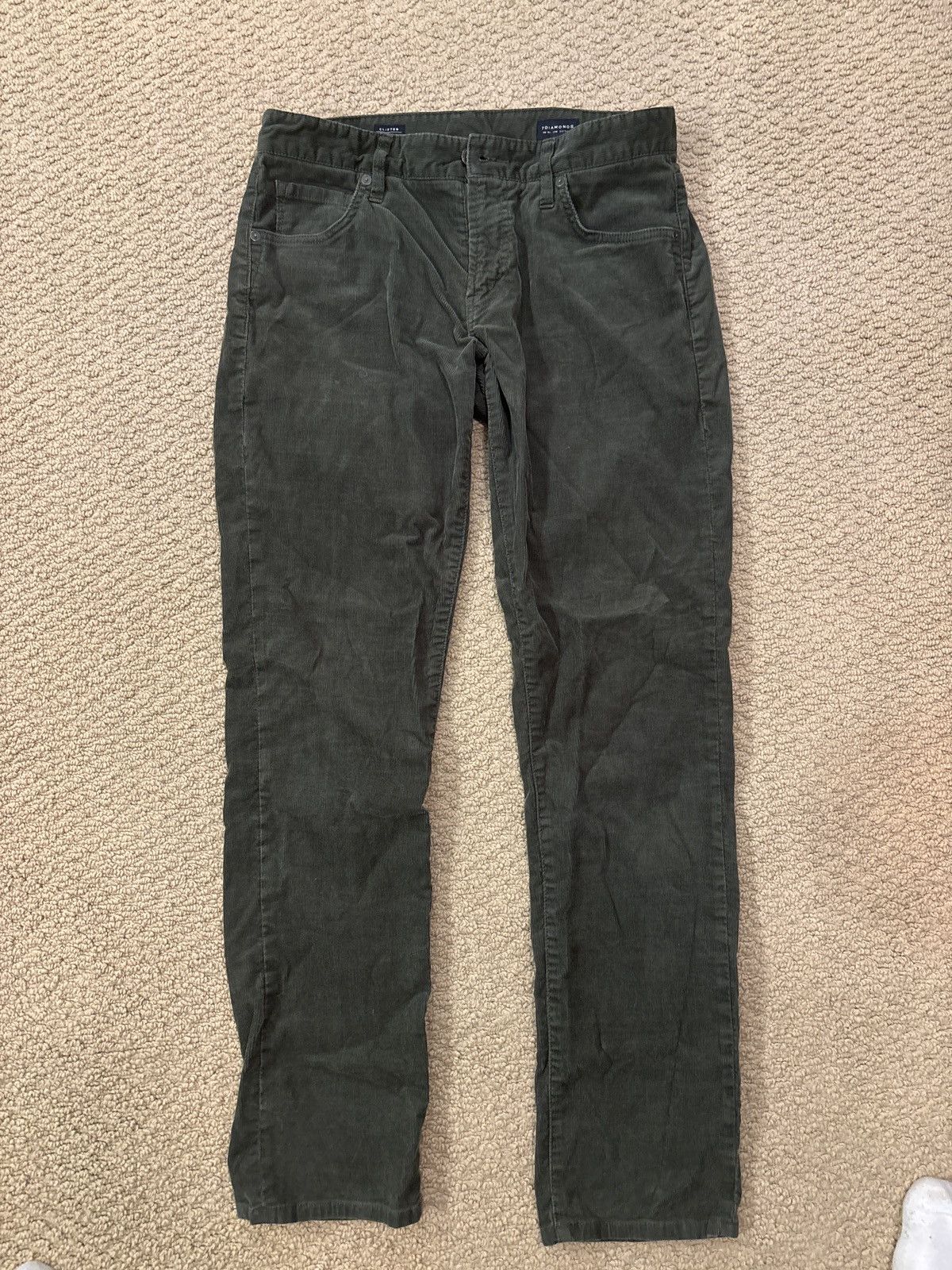 7Diamonds Green Corduroy 7diamond Pants Size US 30 / EU 46 - 2 Thumbnail