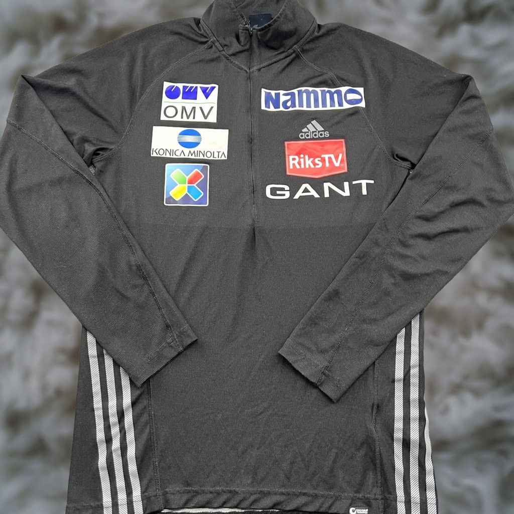 Adidas Adidas Norway Team Mens Ski Top Small 1/2 Zip Fleece Base Layer Black Sports Size US S / EU 44-46 / 1 - 1 Thumbnail